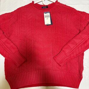 Polo Ralph Lauren Woman Sz M Cotton Pullover CrewNeck Sweater NWT $99